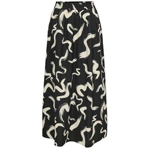 ONLY Onlnova Life Elite Jamilla Skirt Aop Damesrok, zwart/Oop: 587 Yoko