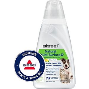 Bissell natuurlijke reinigingsoplossing voor meerdere oppervlakken, 1 liter, voor CrossWave, SpinWave Robot, HydroWave, hoge reinigingskracht met natuurlijke werking, 3122