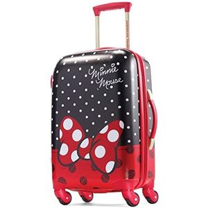 American Tourister Disney Minnie Mouse harde tol met rode strik 21, zwart/rood/wit, Carry-On 21 inch, Disney harde koffer met zwenkwielen, Zwart/Rood/Wit, Disney Harde koffer met zwenkwielen