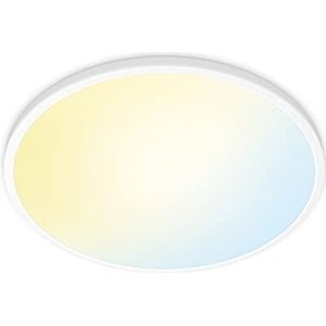 WiZ Plafondlamp SuperSlim Wit - Slimme LED-Verlichting - Warm- Tot Koelwit Licht - Geïntegreerd LED