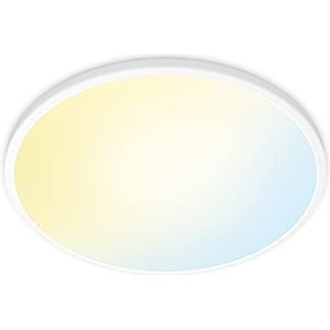WiZ Plafondlamp SuperSlim Wit - Slimme LED-Verlichting - Warm- Tot Koelwit Licht - Geïntegreerd LED