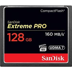 SanDisk 128GB Extreme PRO CompactFlash-kaart tot 160 MB/s UDMA 7 VPG-65
