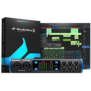 PreSonus Studio 68c, 6 ingangen/6 uitgangen, 192 kHz, USB-C audio-interface met softwarepakket inclusief One Artist, Ableton Live Lite DAW en meer voor opname, atreaming en podcasting