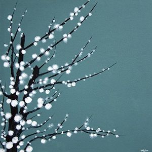 Simon Fairless Chinese Blossom kunstdruk op canvas van polyester, meerkleurig, 40 x 40 cm