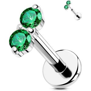OUFER 16G Piercing Helix Threadless Oorbel Chirurgisch Staal 316L Lip Piercing CZ 6mm Tragus Piercing Vrouwen Oorbel Conch Oorbel Kraakbeen, Roestvrij staal, Kubieke zirkonia