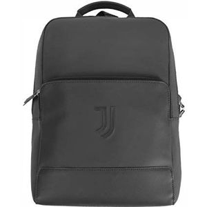 Rugzak van echt leer, officieel Juventus-product, zwart.