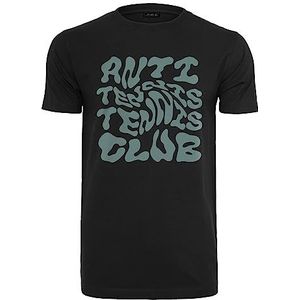 Mister Tee Anti-Tennis Club T-shirt voor heren, zwart.