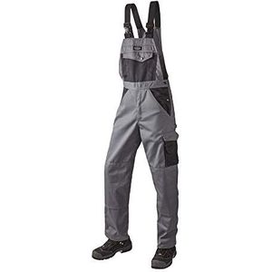 J.A.K. 920750080 Serie 9207 tuinbroek 65% polyester/35% katoen, grijs/zwart, maat 46 R (32/32), Grijs/Zwart