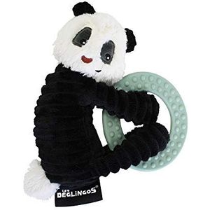Les Déglingos - Rotos le Panda - bijtring - pluche dier om te kauwen - siliconen - rammelaar - vanaf de geboorte - kind baby jongens en meisjes