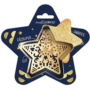 ScrapCooking - 2090 Snijder + Embosser Kit - Kerst uitsteekvorm van roestvrij staal voor koekjes in reliëf - Vorm accessoires voor gebak zandkoekjes - 2090