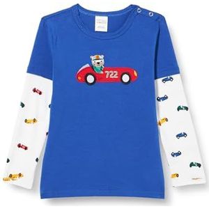 Fred's World by Green Cotton Motor Layer L/S Baby Jongens T-Shirt Indigo, 80, Indigo