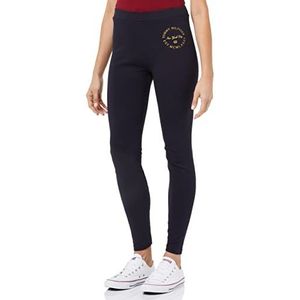 Tommy Hilfiger Damesleggings, smal, rond, metallic, Desert Sky, XXS, Desert Sky