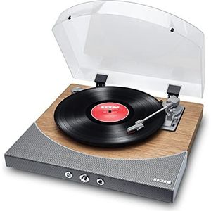 ION Audio Premier LP - Draadloze Bluetooth platenspeler / vinyl platenspeler met luidsprekers, USB-conversie, RCA & hoofdtelefoonuitgangen - Natuurlijke houtafwerking