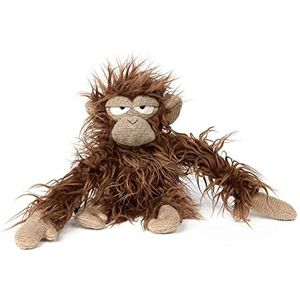 sigikid 39697 Chimp Jump-aap, knuffeldier BeastsTown: verzamelen, geven, spelen, knuffelen, voor kinderen en volwassenen, van 3 tot 99 jaar, middenbruin/aap, 36 x 13 x 12 cm