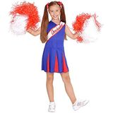 Widmann Cheerleaderkostuum voor kinderen, 140, blauw