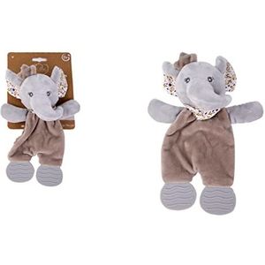 DODO D'AMOUR - Knuffeldier – olifant – 012391 – beige – fleece – geboorte – pluche – baby – 25 cm x 10 cm – vanaf 0 maanden