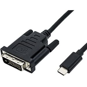 ROLINE USB type C adapterkabel DVI ST/ST 1m zwart