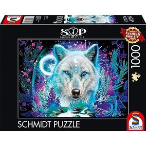 Schmidt Spiele 58515 Sheena Pike Neon Arctic Wolf puzzel 1000 stukjes