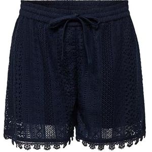 ONLY Onlhelena String Lace WVN Short en dentelle pour femme, Bleu nuit, XS