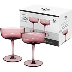Villeroy & Boch - Like Grape champagne/dessertbeker, 2-delige set, druivengekleurd glas, inhoud 100 ml