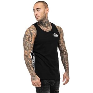 Lonsdale Clousta singlet heren, Zwart/Wit