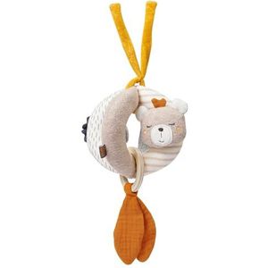 Fehn 052312 grijpbal ezel & Teddy Nature - motorische speelbal met rammelaar om te gooien, grijpen, rollen, bevordert de motoriek van de baby's, voor baby's en peuters vanaf 0 maanden