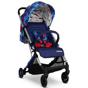 COSATTO Yo! Reisbuggy, vanaf de geboorte tot 25 kg, geschikt voor luchtvaartmaatschappijen, eenvoudig met één hand op te vouwen, boodschappenmand van 8 kg (Dino Bright)