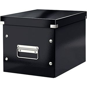 Leitz Click & Store 61090095 kubusvormige opberg- en transportbox, zwart, medium