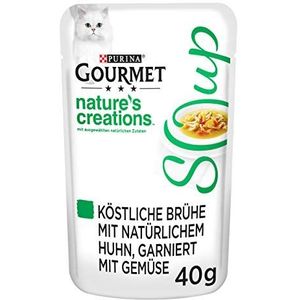 PURINA GOURMET Crystal Soup für Katzen mit naturbelassenem Huhn und Gemüse, 32er Pack (32 x 40g)