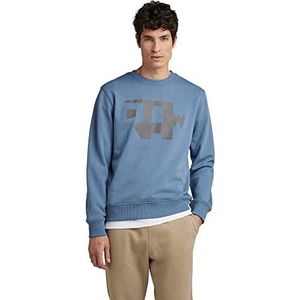 G-STAR RAW Abstract Heren Pullover Raw R Sw, blauw (Azul A613-2182)