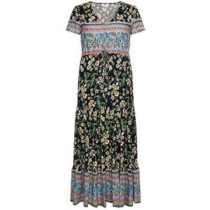 SIDONA Robe d'été pour femme 15926489-SI01, pêche multicolore, taille XL, Robe d'été, XL