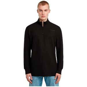 G-Star RAW Tweeter met halve ritssluiting - lange mouwen, zwart (Dk Black D26452-d617-6484), XXL, Zwart (Dk Black D26452-d617-6484)