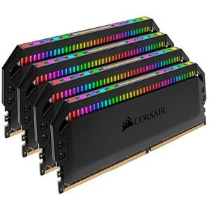Corsair Dominator Platinum RGB 64 GB (4 x 16 GB) DDR4 3600 (PC4-28800) C18 1,35 V AMD Optimized Memory - zwart