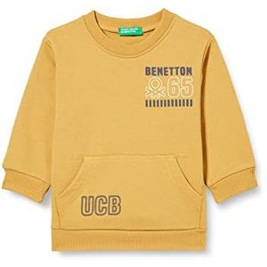 United Colors of Benetton T-shirt G/C M/L 3jlxg105d Sweatshirt met ronde hals en lange mouwen voor jongens (1 stuk), Mosterd P06