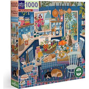 eeBoo - Puzzel 1000 stukjes - Blue Kitchen - (EPZTBUK