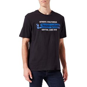 Champion Graphic Shop Authentic T-shirt met korte mouwen voor heren, zwart.