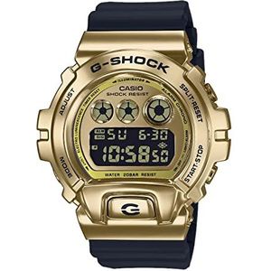 Casio G-Shock Digitaal kwartshorloge voor heren, zwart/goud, bandjes, Zwart/Goud, riemen