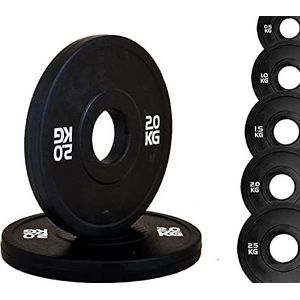G5 HT SPORT Bumper Micro Charge Total Black Gat Ø 50 mm voor Gym en Home Gym van 0,5 tot 2,5 kg (2 x 0,5 kg)