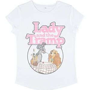 Disney Lady & The Tramp T-shirt met rolgeluiden voor dames, Wit