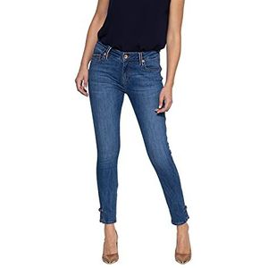 ATT, Amor Trust & Truth Used Leoni Slim Fit Jeans voor dames, met gekleurd contrast, blauw, 34W x 29L, Blauw