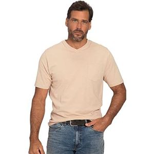 JP 1880 806260 Basic T-shirt voor heren, korte mouwen, V-hals, maat L, 8XL, Parelmoer