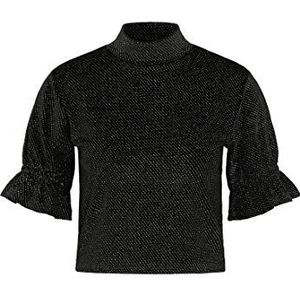 KRZY T-shirt en velours pour femme 19911531-KR01, noir, taille XS, Noir, XS