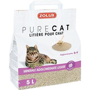 Zolux Litière pour Chat Pure Cat minérale agglomérante légère 5 L