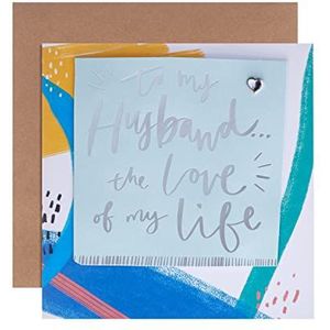 Hallmark Verjaardagskaart voor echtgenoot, modern design, meerkleurig