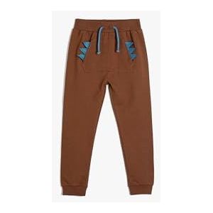 Koton Babyboys Jogger Pantalon de survêtement en coton brossé avec cordon de serrage, Marron (513), 2-3 Jahre