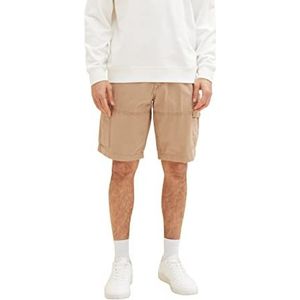 TOM TAILOR 1036304 Cargoshorts voor heren, casual, 1 stuk, 24048 - Desert Fawn