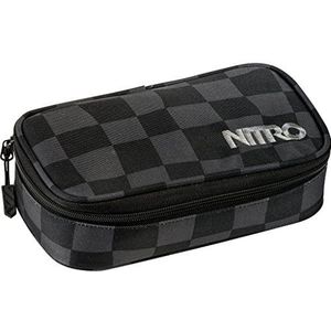 Nitro Chase schoolrugzak met organizer, rugzak met laptopvak 17 inch, Black Checker, Etui