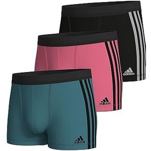 adidas Active Flex Cotton 3 Stripes Trunk (3PK) ondergoed, meerkleurig, L heren, meerkleurig, L, Meerkleurig