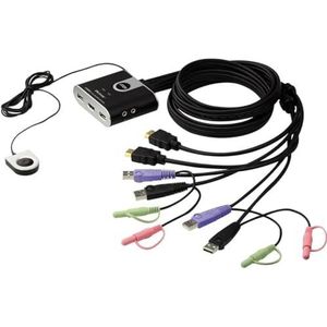 Aten Switch CS692-AT Schakelaar 2 x USB / 2 x HDMI / 2 x audio-poorten, zwart
