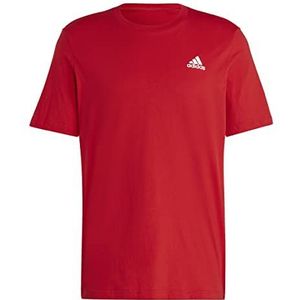 adidas Heren T-shirt Essentials Single Jersey geborduurd Small Logo Tee